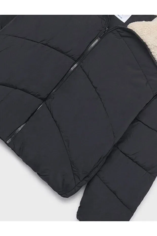 Детская куртка для девочек из экокожи Mayoral, Black — фото 3