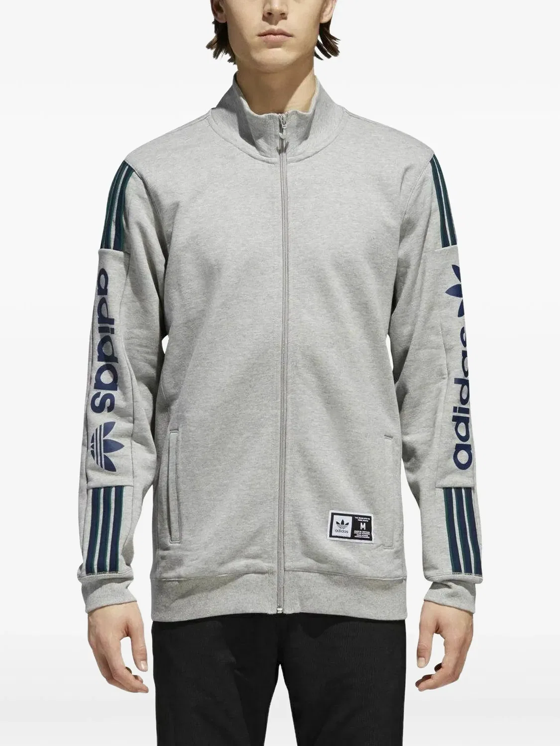 Футболка с зип-застежкой Adidas, серый