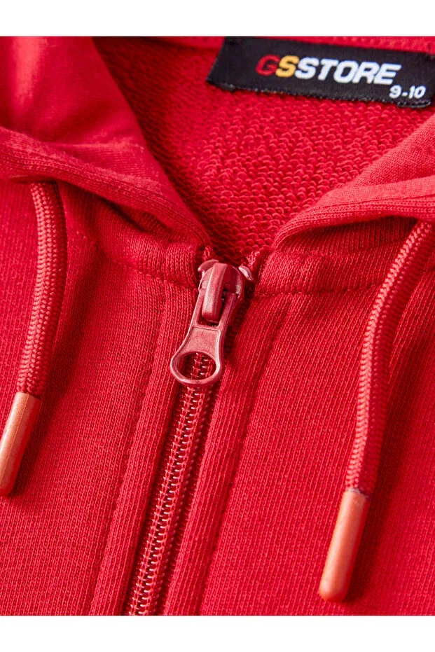 Детское худи для мальчиков на молнии Galatasaray kids zip hoodie c252078 Gsstore, Red — фото 3