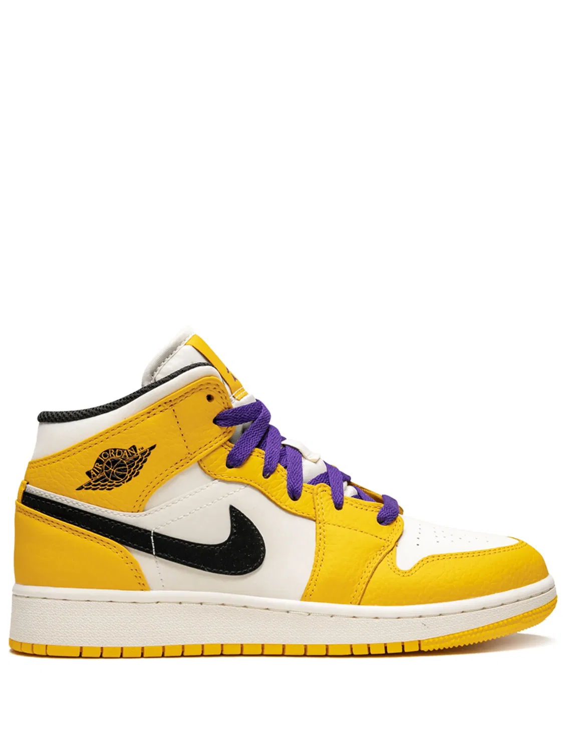 Кроссовки Mid «Lakers» желтые Jordan, желтый