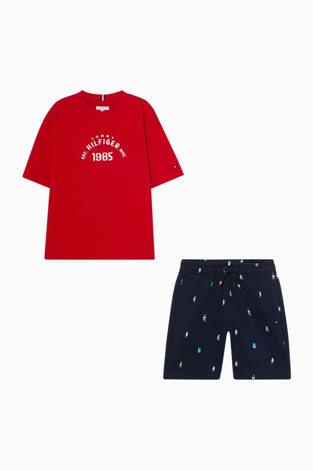 Комплект футболки и шортов Tommy Hilfiger, красный — фото 2