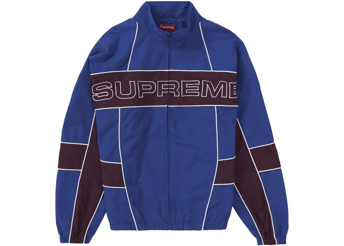 Мужская куртка с принтом Supreme Jacquard Panel Track Jacket Royal, Royal