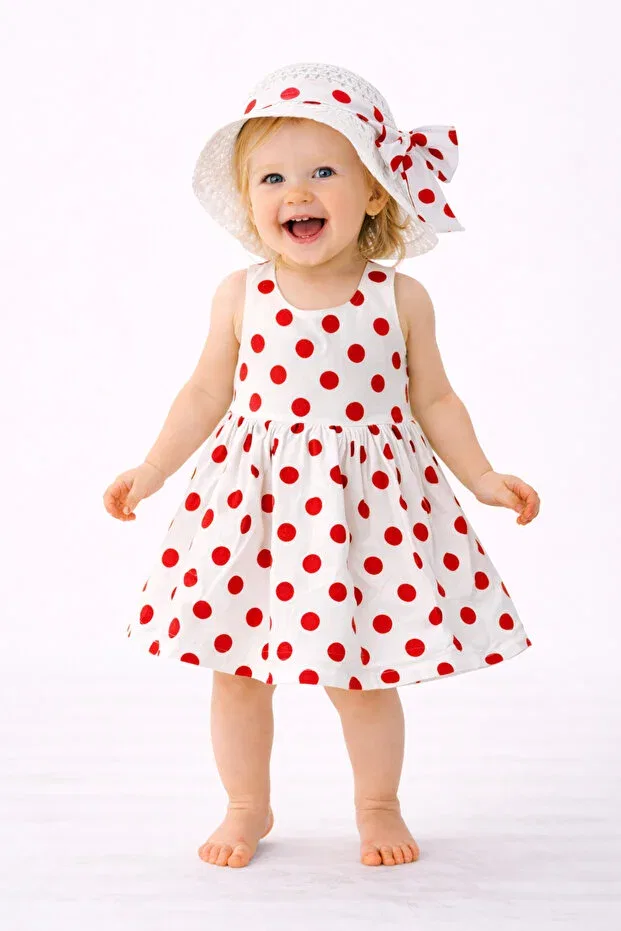 Детское платье для девочек с принтом Sweet Summer Baby Girl Chicsy Baby, Salmon