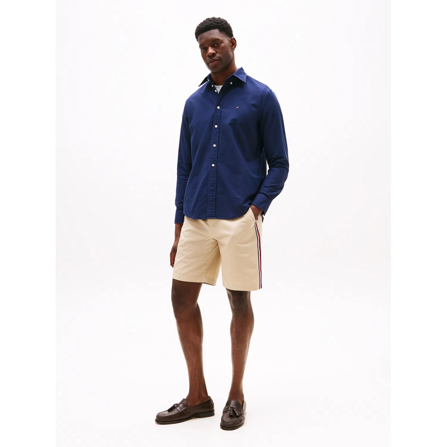 Мужская рубашка с длинным рукавом Regular Fit Tommy Hilfiger, Navy/Blue — фото 4