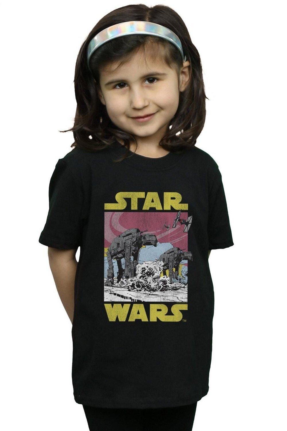 

Хлопковая футболка «Последние джедаи AT-AT» Star Wars, черный
