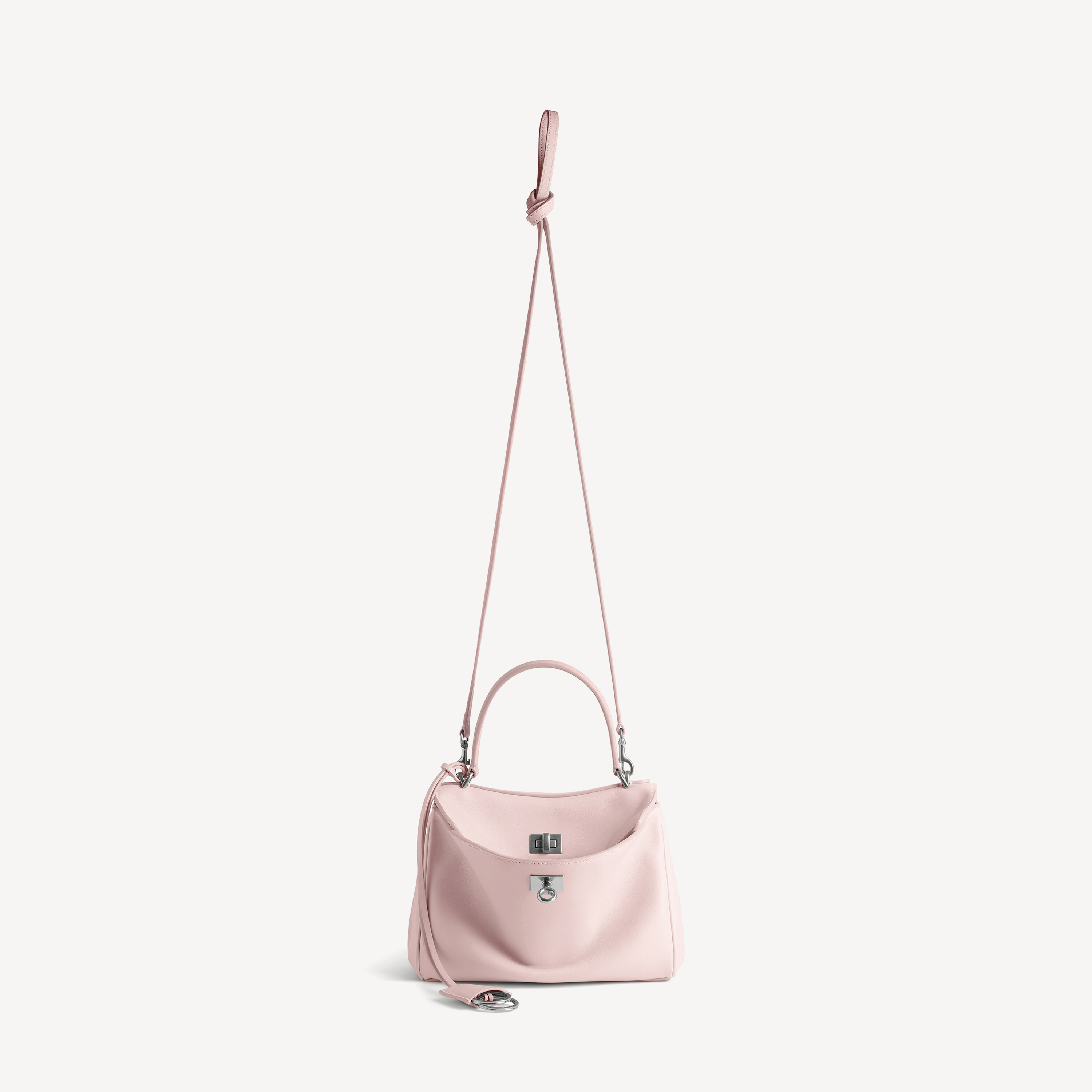 Женская мини-сумка rodeo из розовой замши BALENCIAGA, замшевый розовый — фото 4