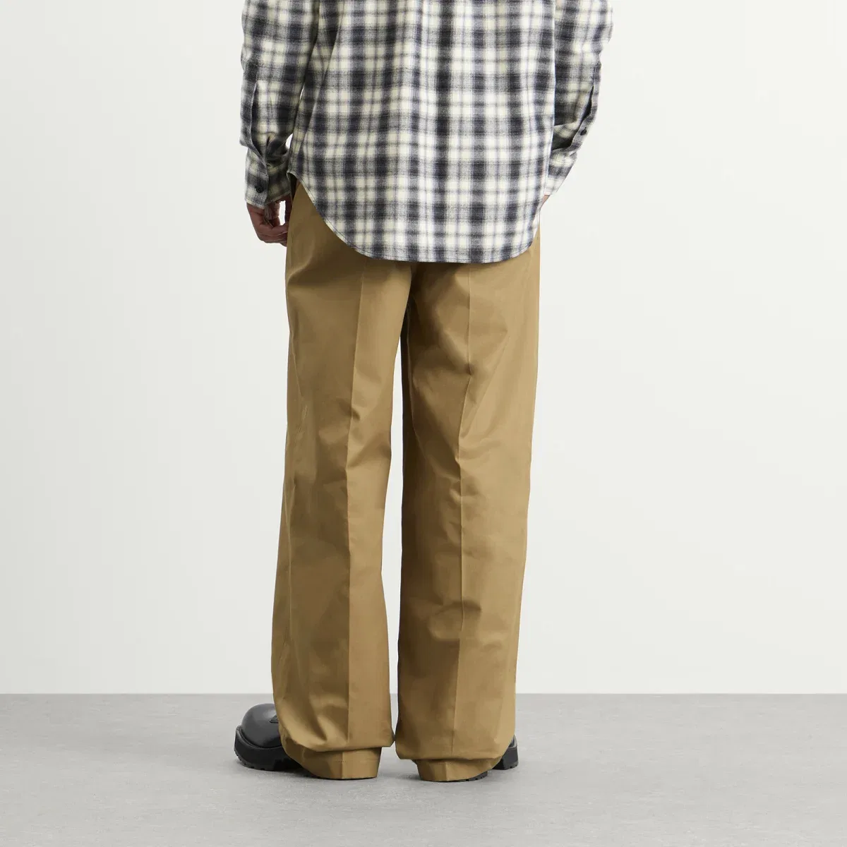 Брюки чинос из хлопка Wide Leg Cotton Chino Pants Balenciaga, Camel — фото 3