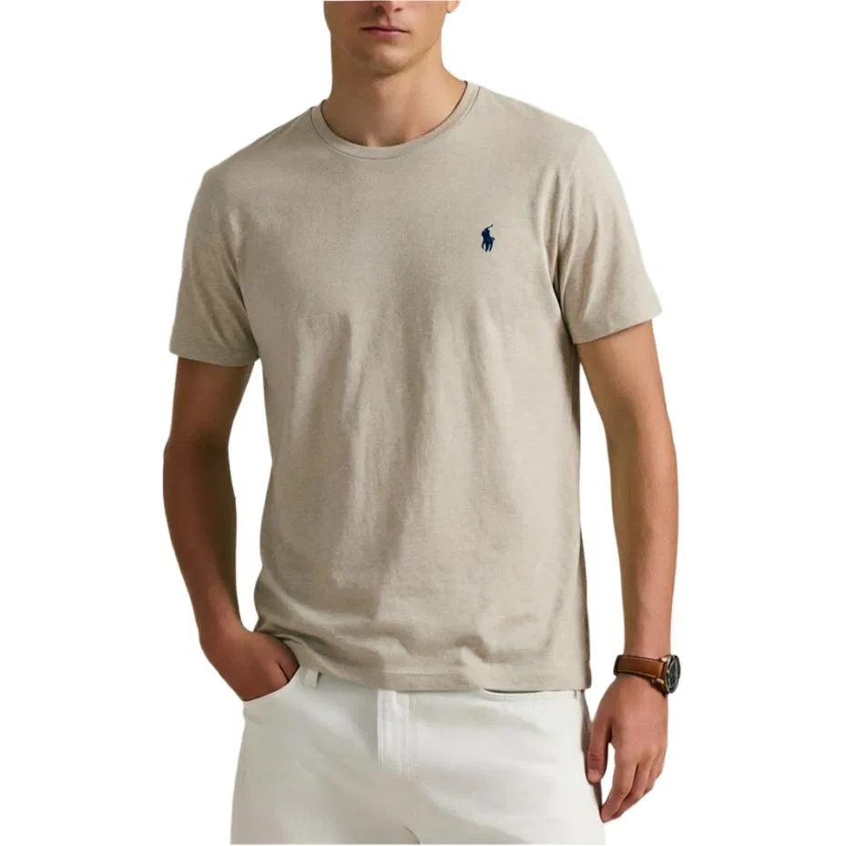 Мужская футболка с круглым вырезом Beige Polo Ralph Lauren — фото 3