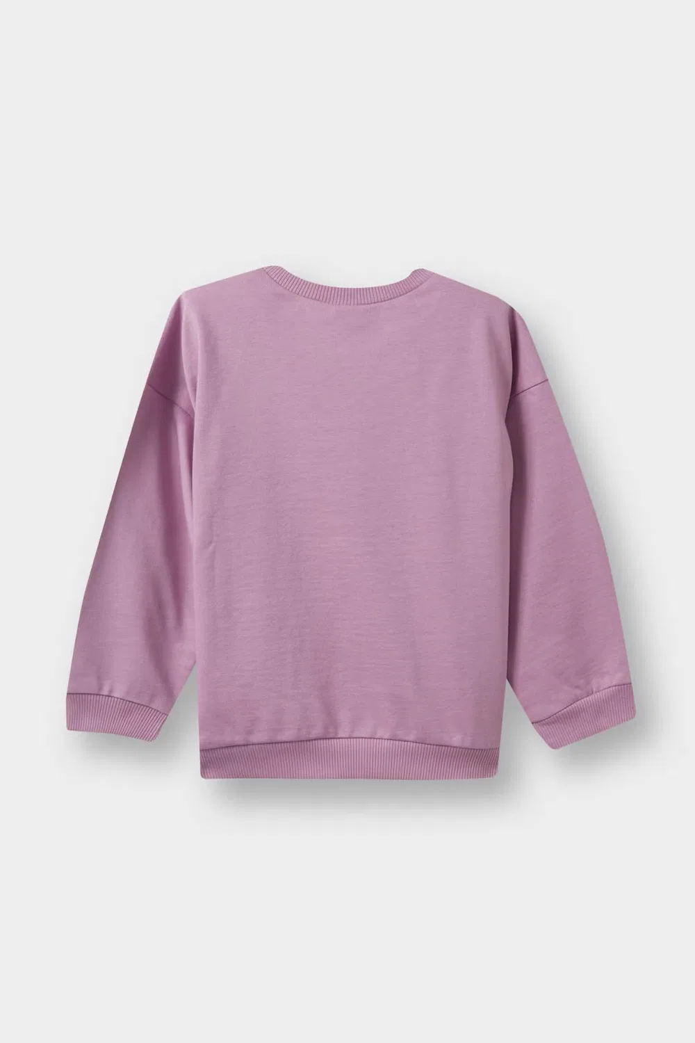 Свитшот из мягкого флиса тонкий Baby girl regular fit Defacto, фиолетовый — фото 3