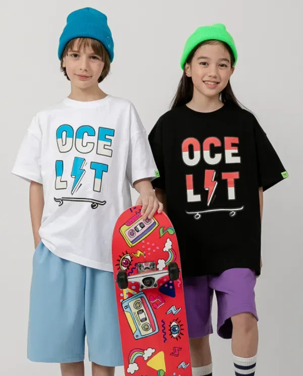 Футболка оверсайз с принтом Bolt Skate, OCLTSJ-58, Ocelot Junior, черный — фото 3