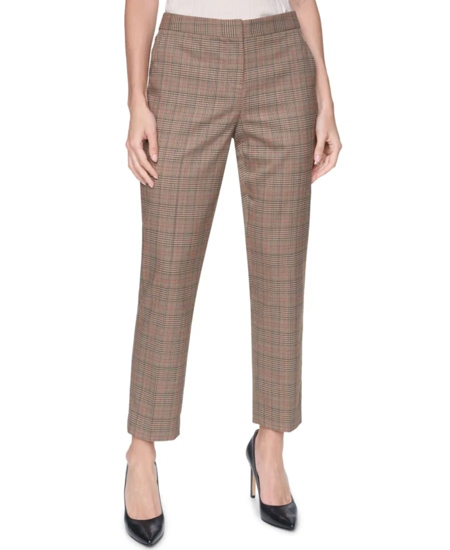 Женские брюки-чинос с принтом Mid-Rise Ankle Tommy Hilfiger, Tobacco Multi