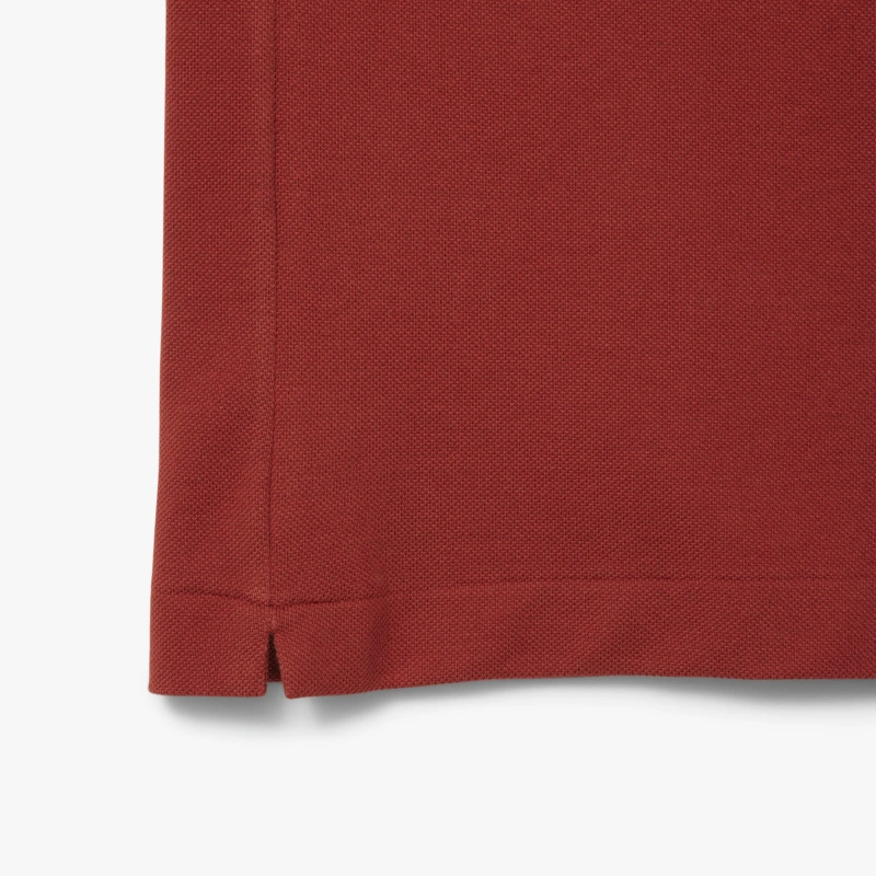 Поло Lacoste Logo-Patched Short-Sleeve, темно-красный — фото 3