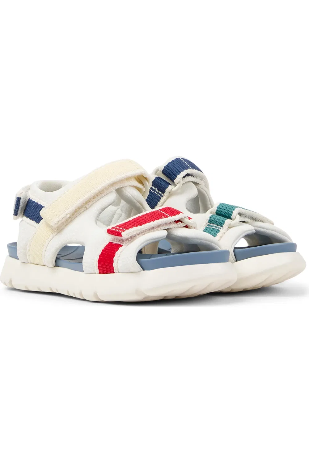 Сандалии детские Camper Oruga Twins, асимметричный дизайн, White Natural