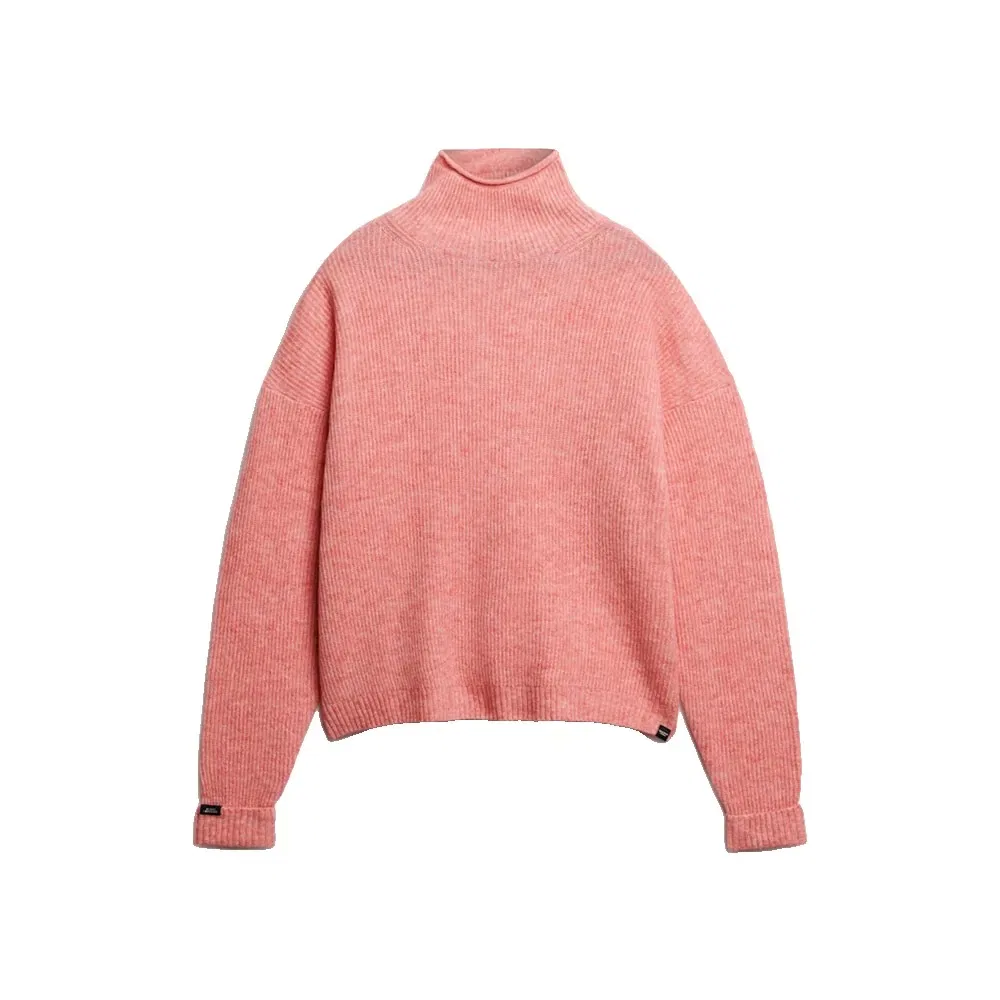 Свитер с высоким воротником Slouchy Superdry, розовый — фото 3