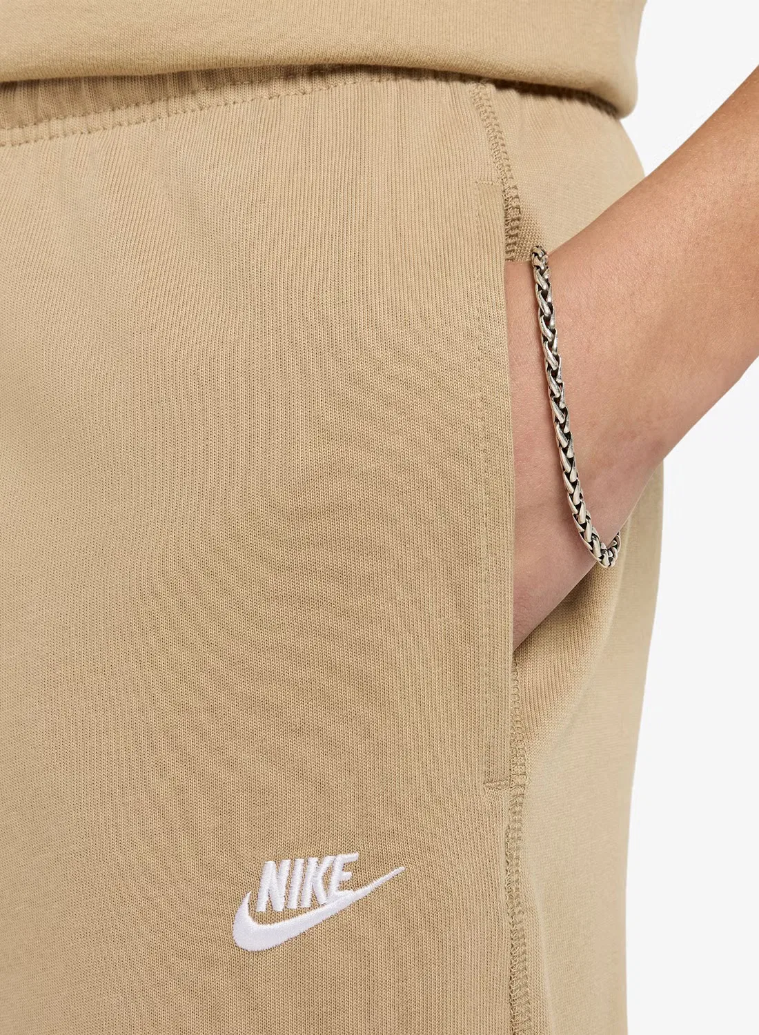 Джоггеры вязаные с свободной посадкой Club Nike, бежевый — фото 3