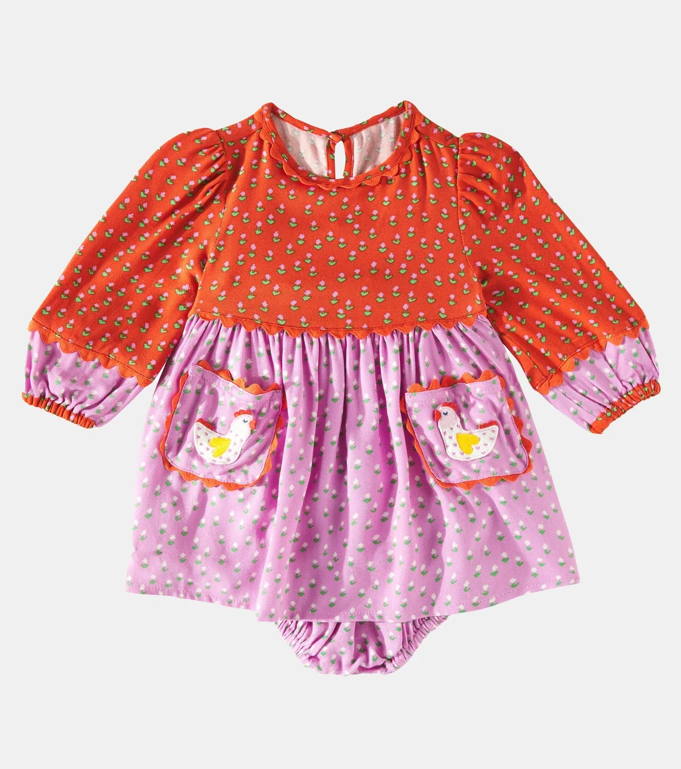 Комплект из платья и панталон для малышей Stella McCartney Kids, розовый — фото 2
