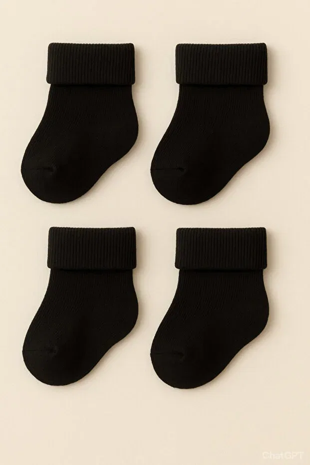 Детские носки для новорожденных хлопковые Baby Socks, Black