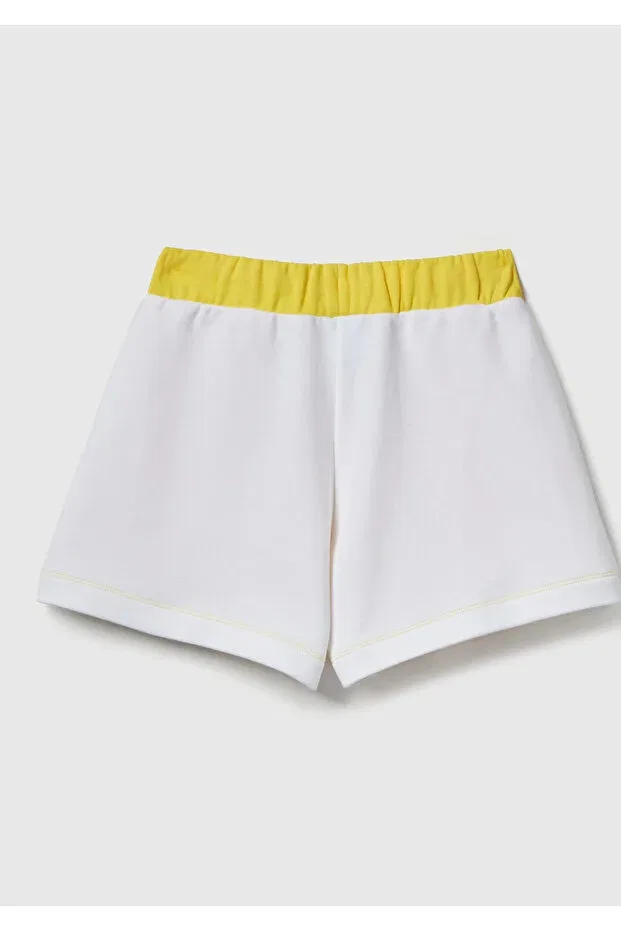 Детские шорты для девочек хлопковые Stranger Things Printed United Colors Of Benetton, Yellow — фото 2