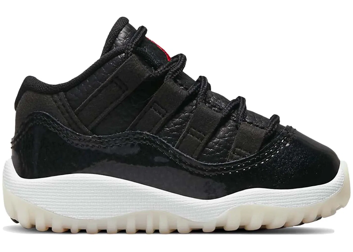 Детские кроссовки Lifestyle с патентованной кожей Jordan 11 Retro Low, Black/Gym Red/White/Sail