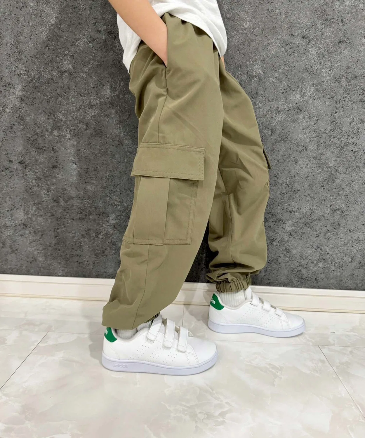 Детские шаровары из полиэстера с широким кроем и моделью Shaka Shaka Easy Cargo Pants SHISKY, Хаки