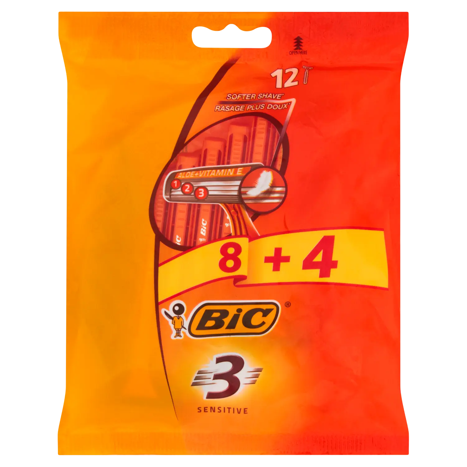 

Bic 3 Sensitive бритвы, 8+4 шт/1 упаковка
