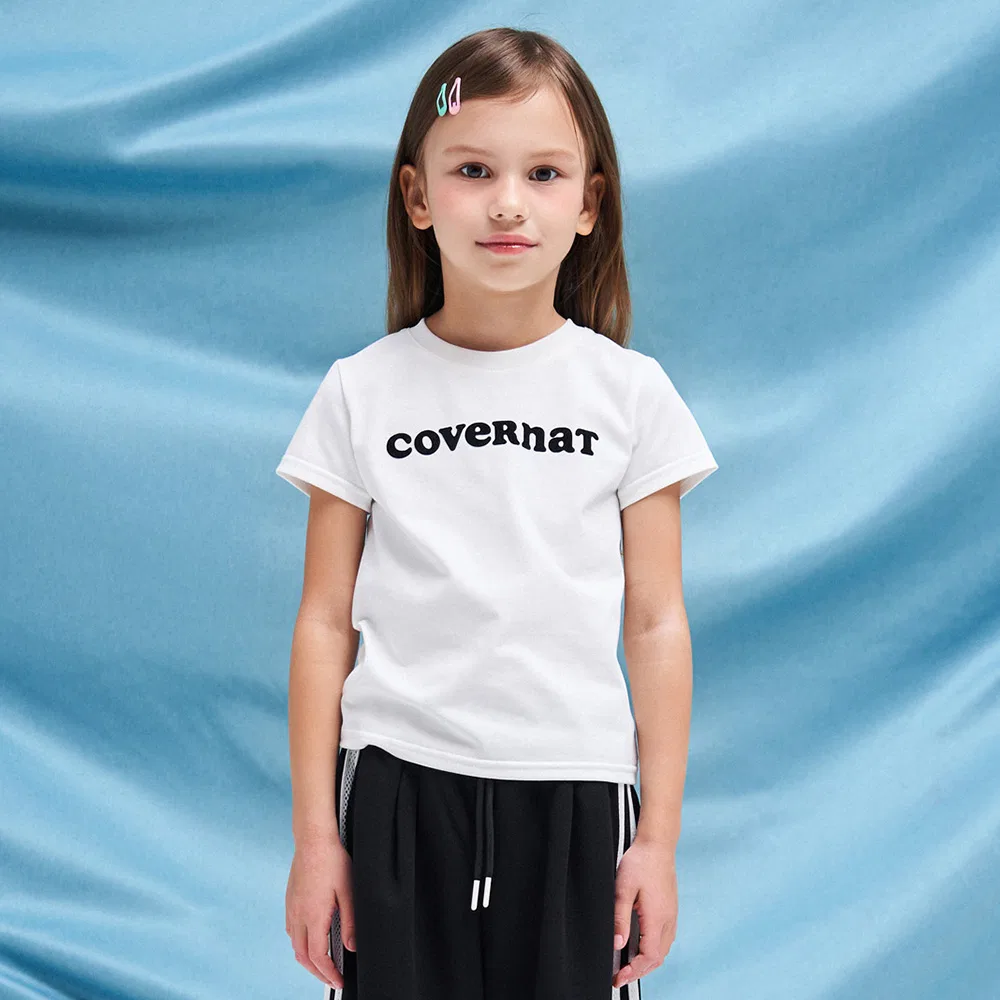 Детская футболка Covernat Kids с логотипом Cooper, белая