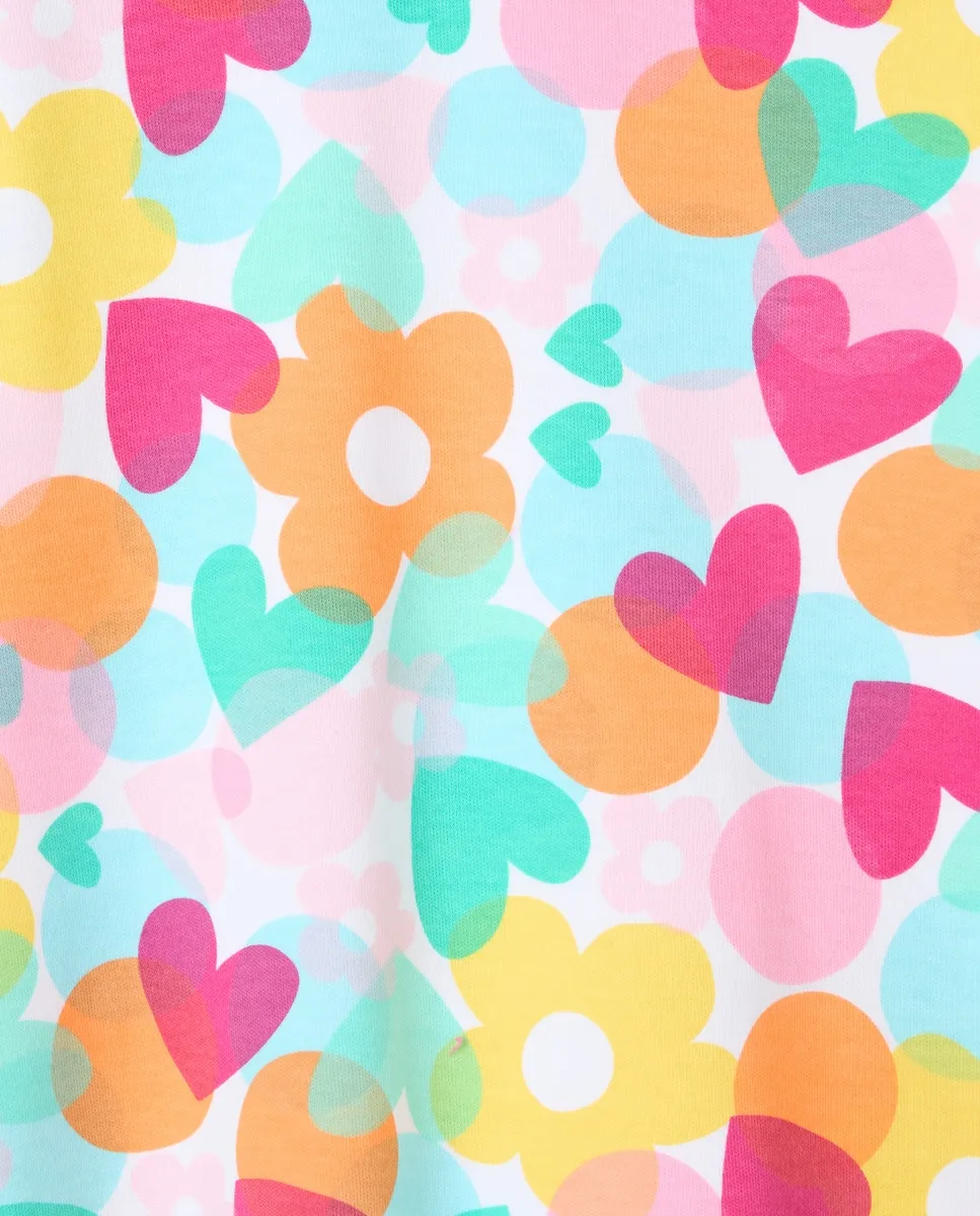

Комплект из платья и колготок с принтом в виде сердечек Agatha Ruiz de la Prada, мультиколор