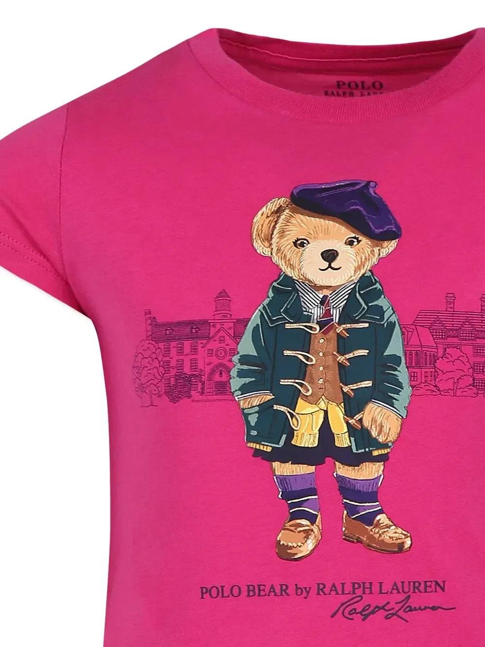 Футболка с принтом Polo Ralph Lauren Kids, розовый — фото 3