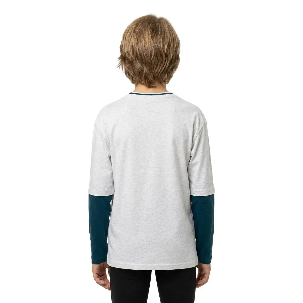 Футболка с длинным рукавом MID90s Relaxed Layered Puma, белый — фото 4