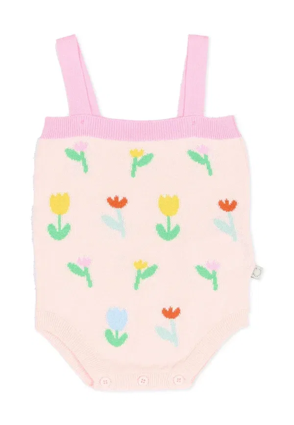 Боди с цветочным принтом Body Stella Mccartney Kids, розовый