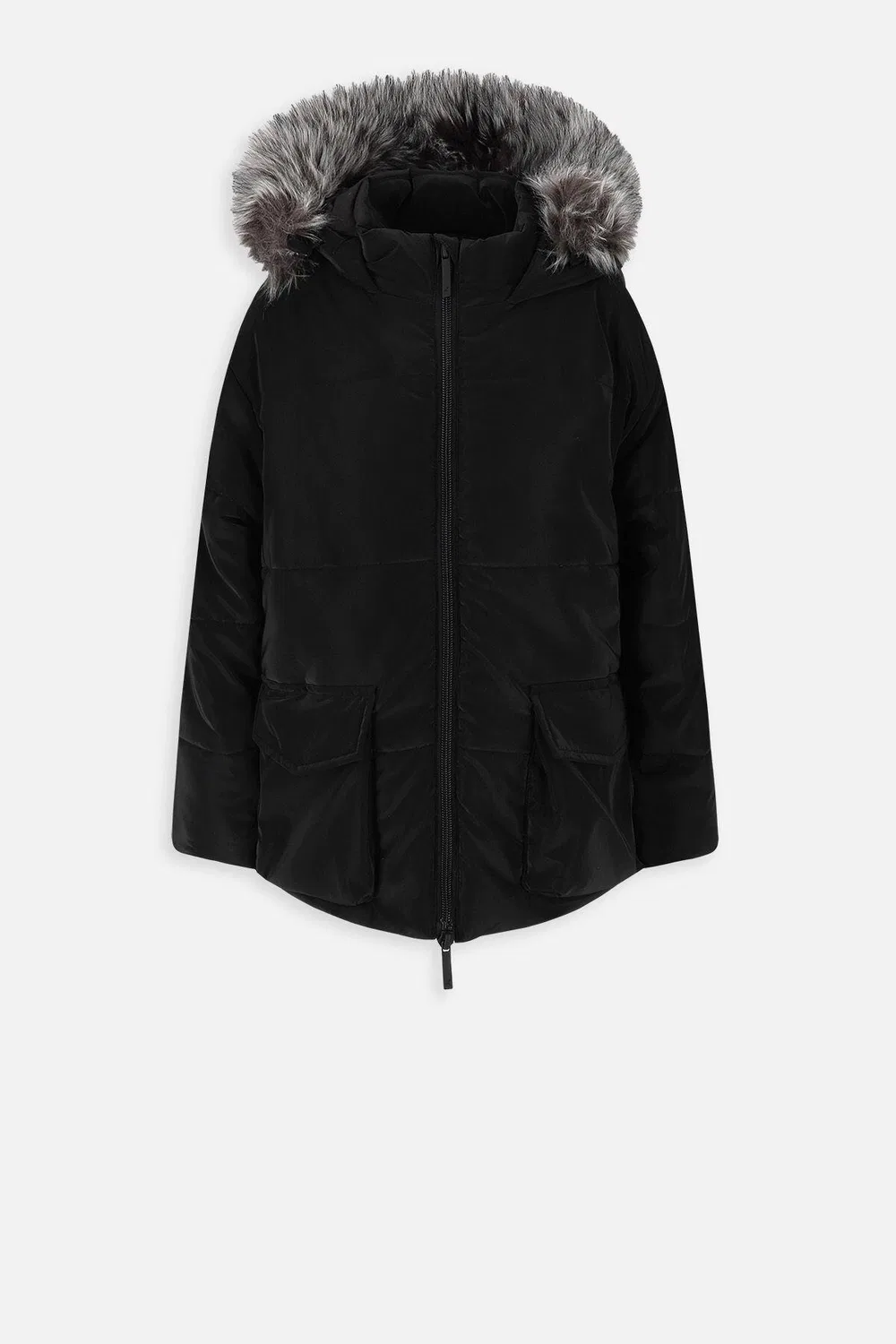 Детская зимняя куртка с отстегивающимся мехом Madchen Wanderjacke Winterjacke ZL3 Lemon Explore, Schwarz