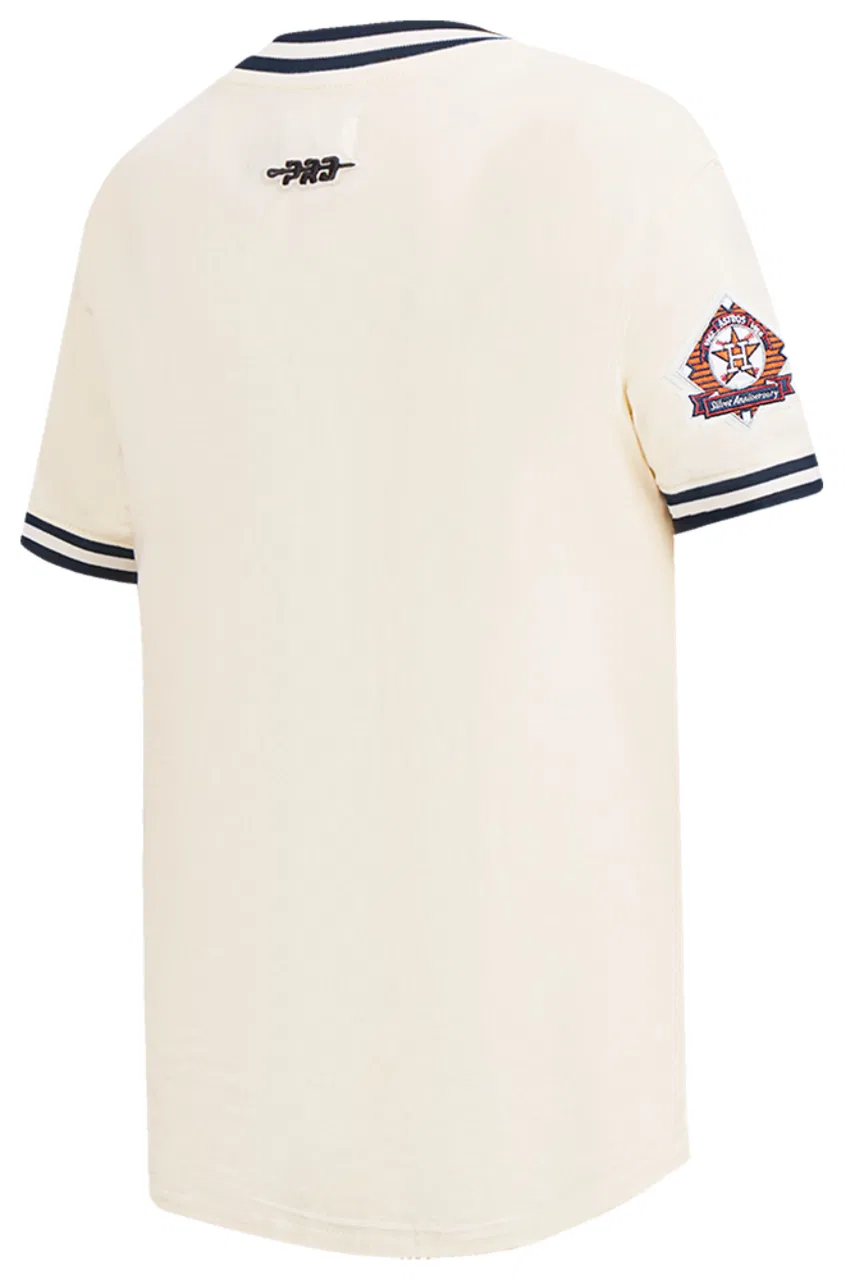 Футболка для мальчиков Retro Classic Striped Rib Pro Standard Houston Astros, цвет Eggshell/Midnight Navy — фото 4