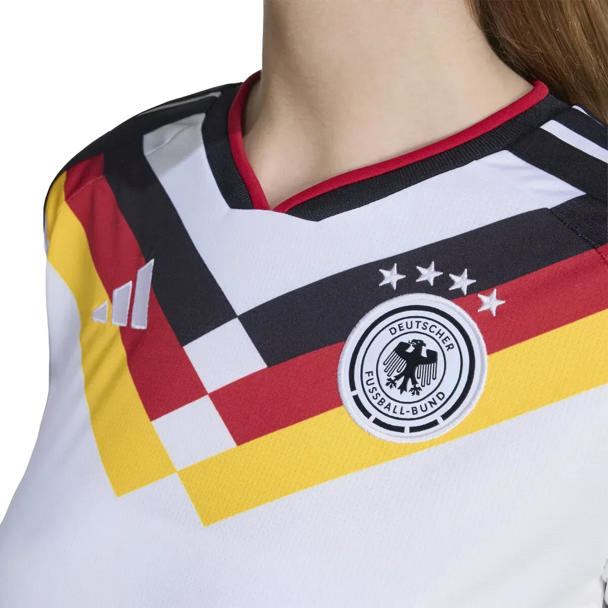 Женская футболка с принтом Germany 26 Home Replica adidas, Blanco — фото 4