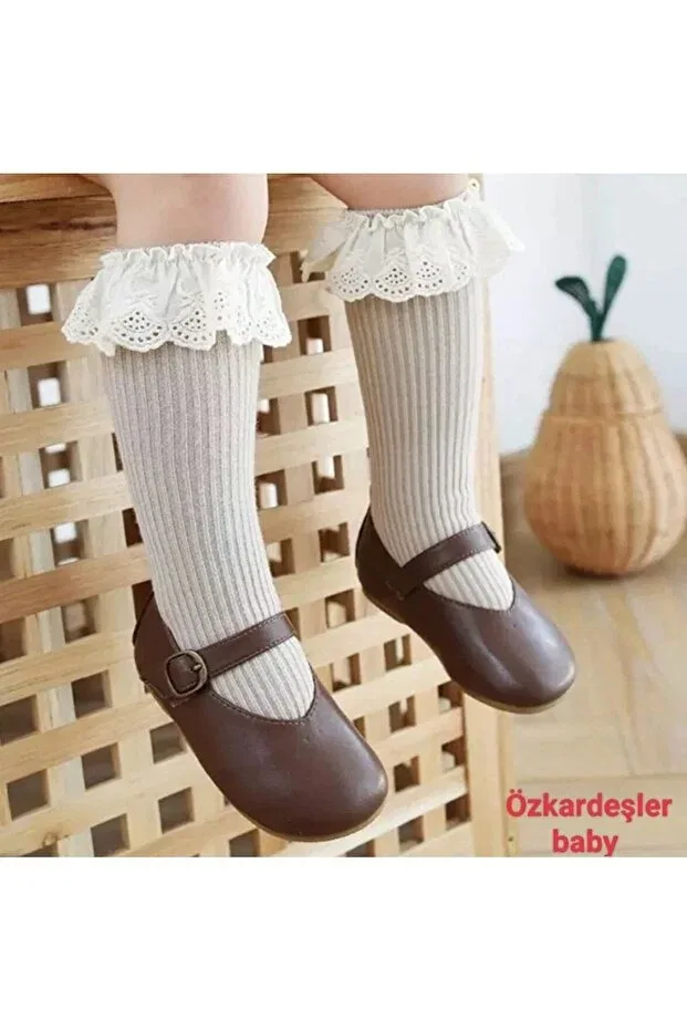 Детские носки с кружевом Özkardeşler Baby, Mink Color