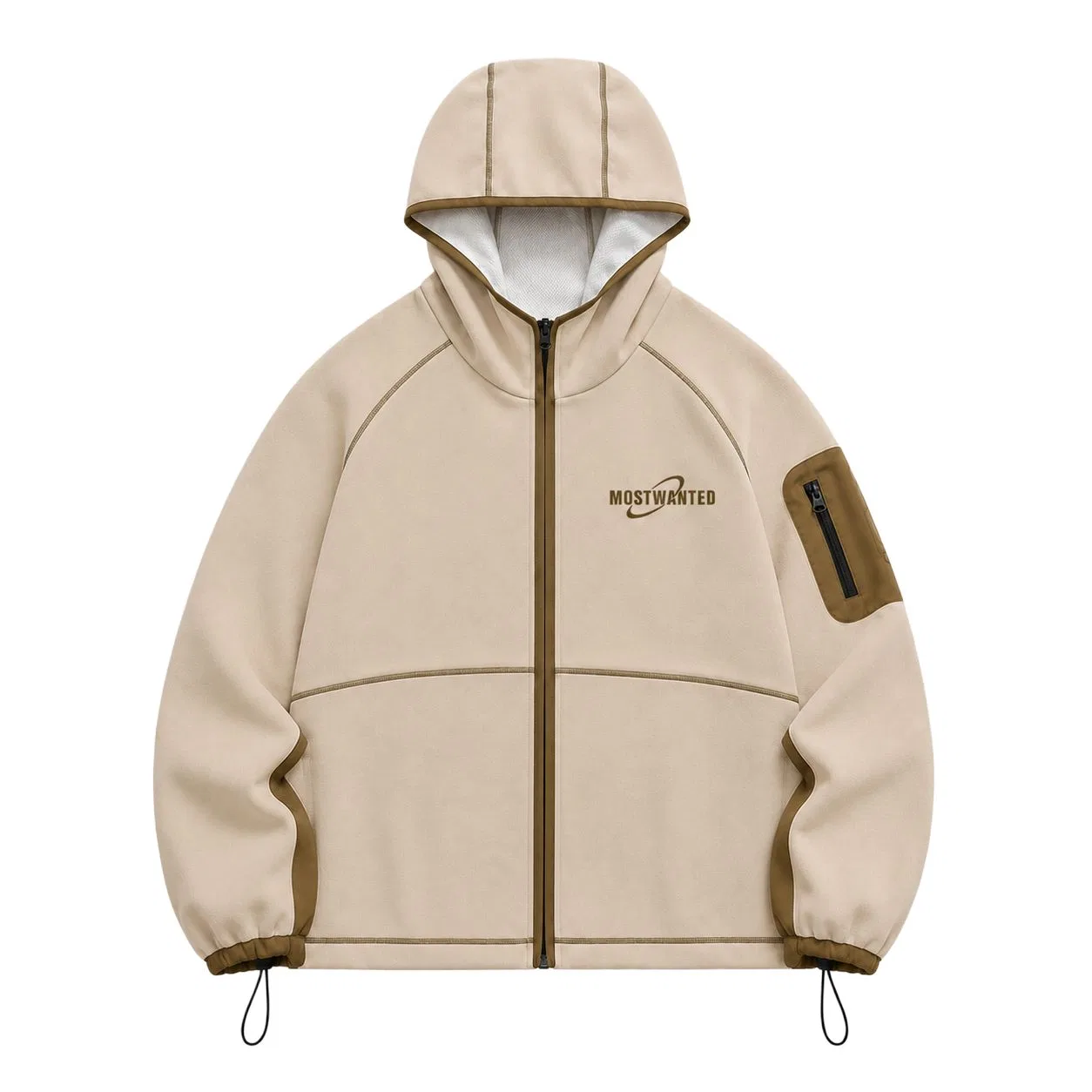 Детский худи с капюшоном, толстый, с принтом, MostwantedLab, Yellow Khaki