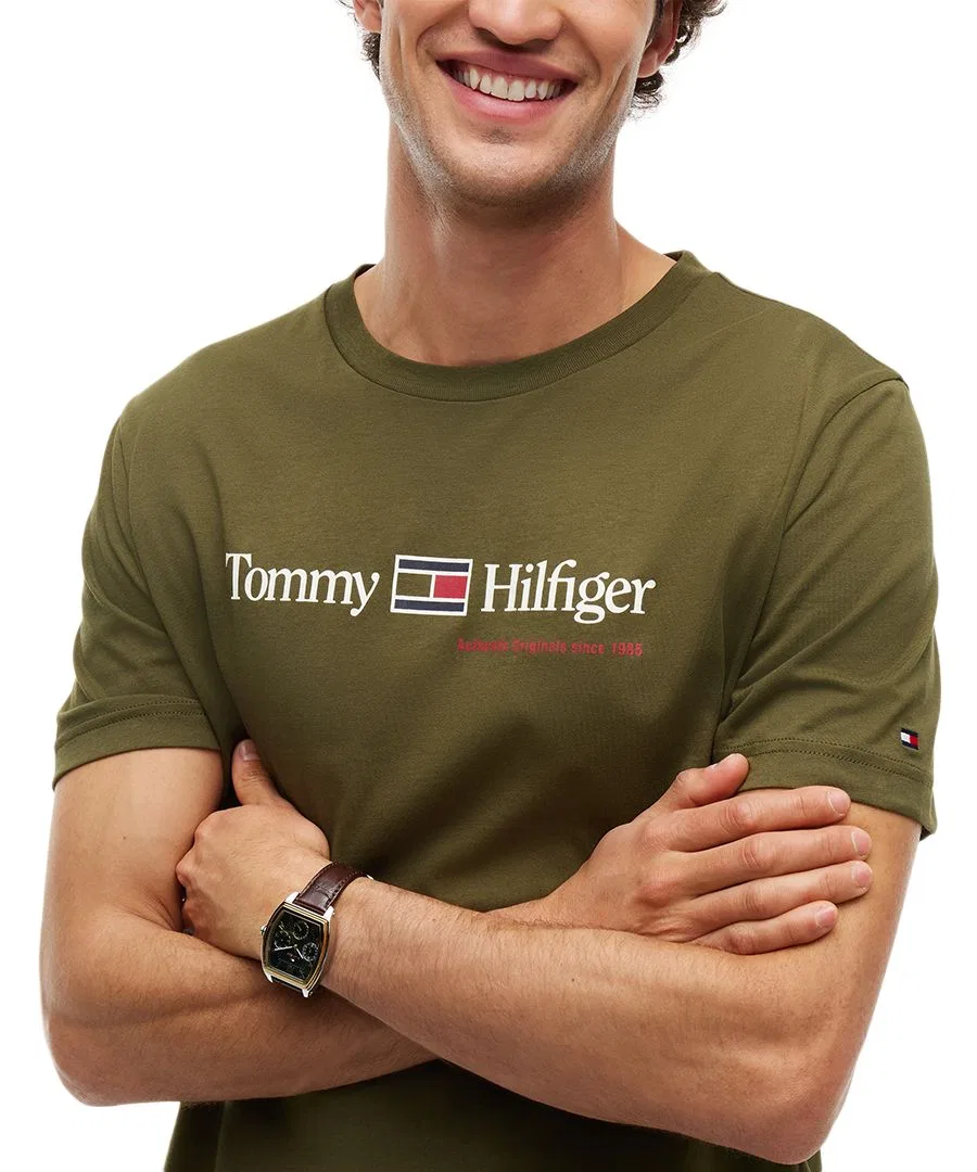 Футболка с графическим принтом Brand Love Tommy Hilfiger, Huntsman Green — фото 2