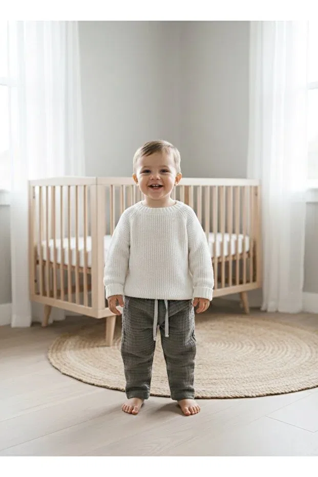 Детские брюки для девочек хлопковые Libba Atelier, Gray