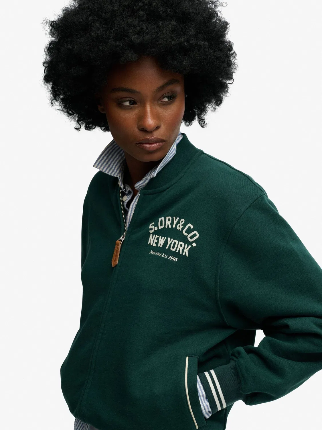 Бомбер Superdry Country Club, зеленый