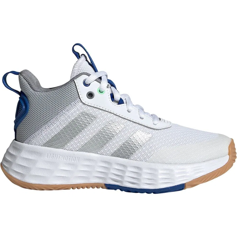 Детские кроссовки с амортизацией Ownthegame 2.0k Adidas, Ftwr White Silver Met Team Royal Blue