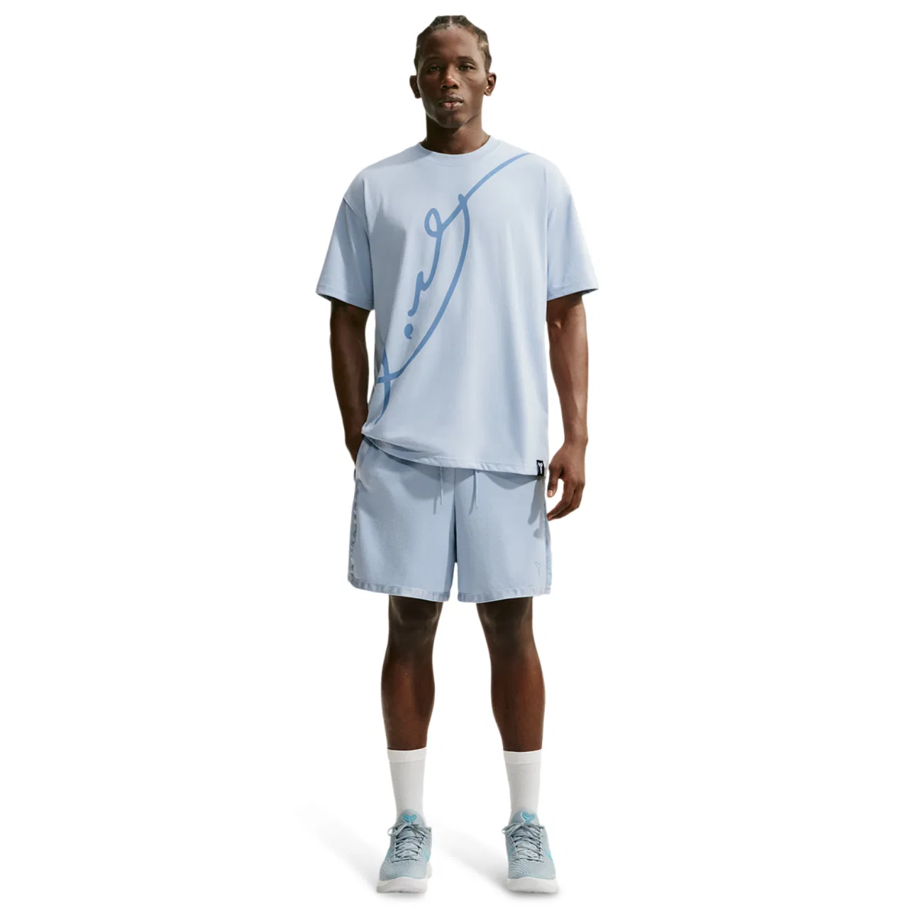 Мужская футболка с длинным рукавом Nike Kobe Dri-FIT Signature M90, Work Blue Light Armory Blue — фото 3