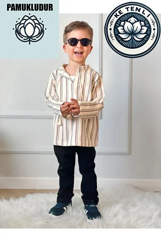 Детская рубашка с длинным рукавом Ares Kids Fashion, Белая
