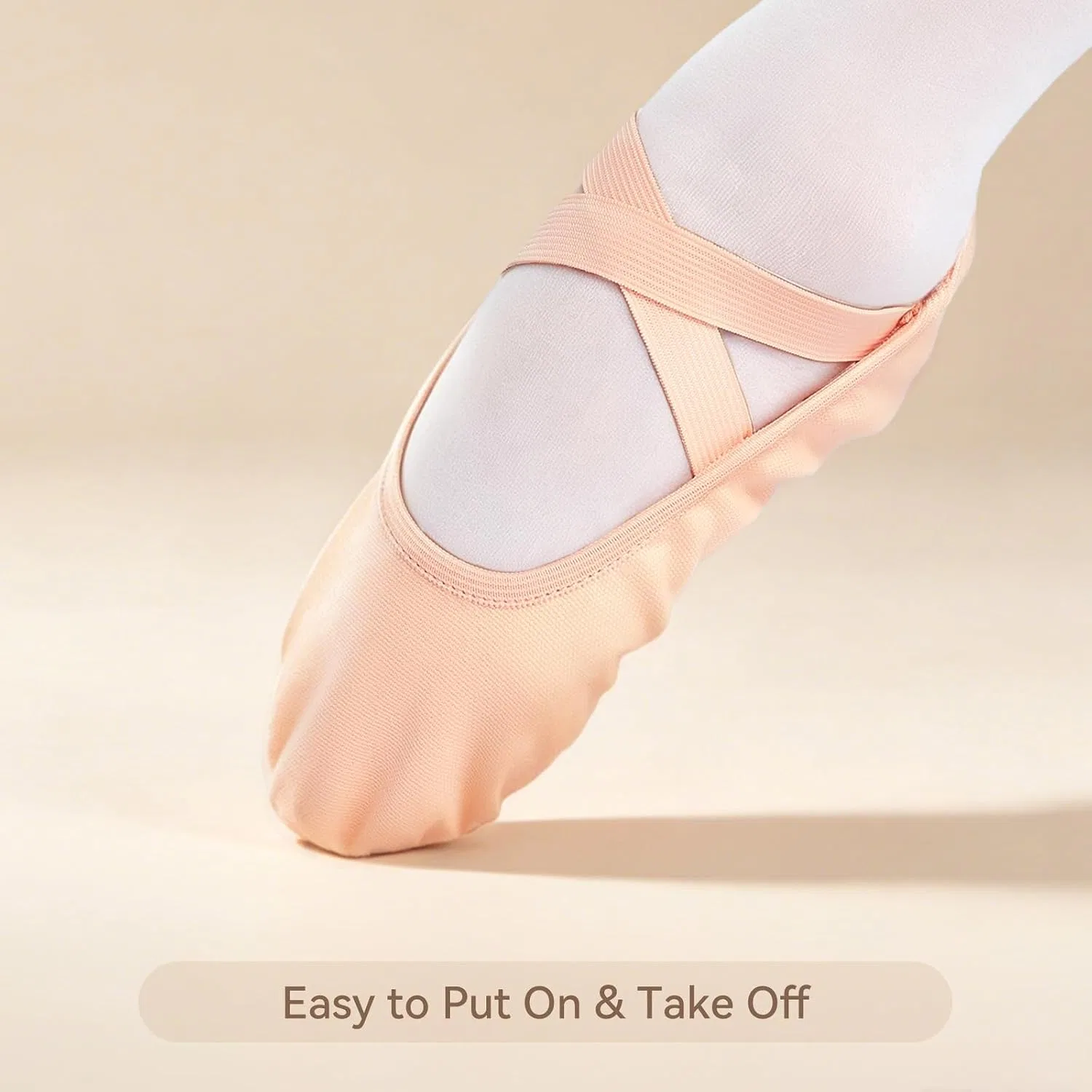 Детские балетки для девочек без завязок Dons Girl, Ballet Pink — фото 3