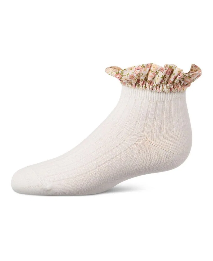 Детские носки с рюшами, 3-12 месяцев MeMoi, Winter White