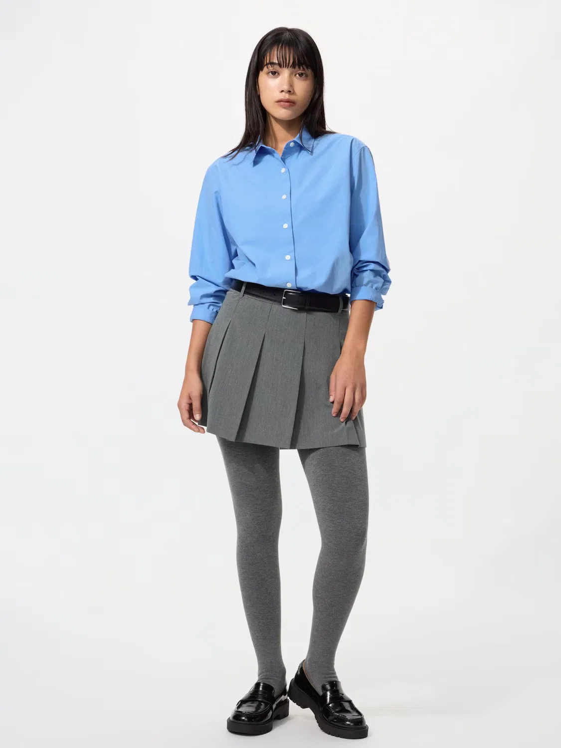 Ультратеплые флисовые колготки heattech Uniqlo, темно-серый