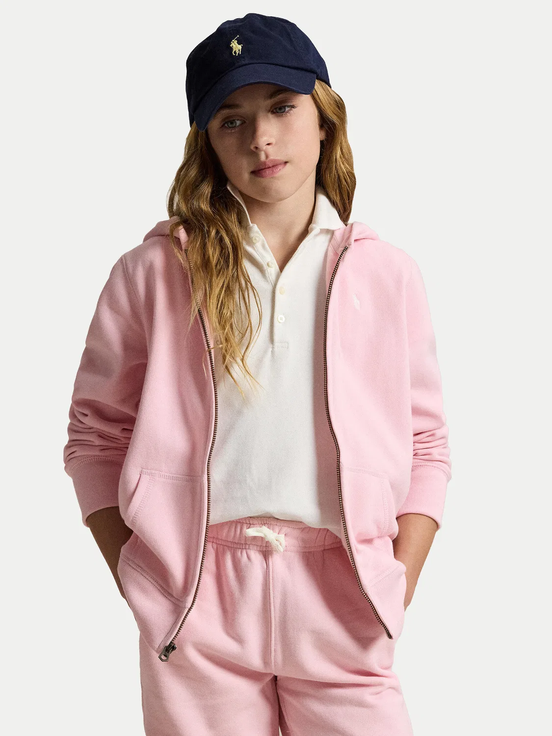 Толстовка стандартного кроя для девочки Polo Ralph Lauren, светло-розовый