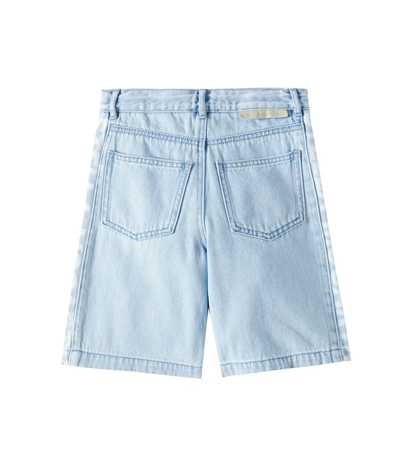 Джинсовые шорты с логотипом Stella Mccartney Kids, голубой — фото 3