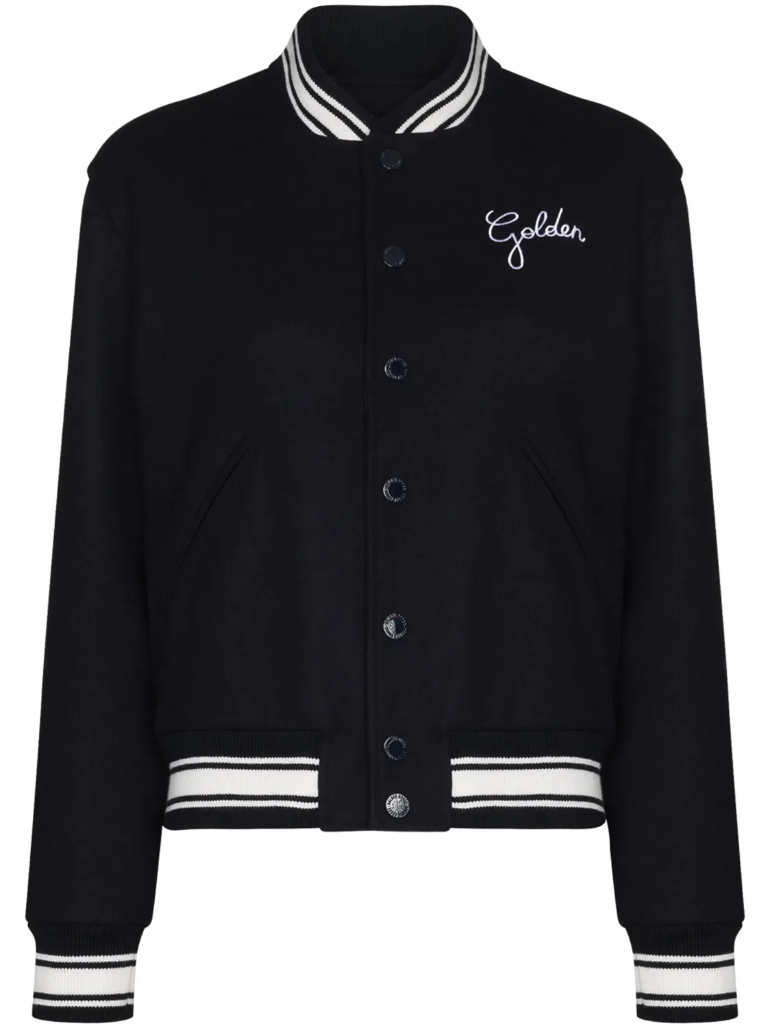 Golden Goose Бомбер с вышитым логотипом, синий