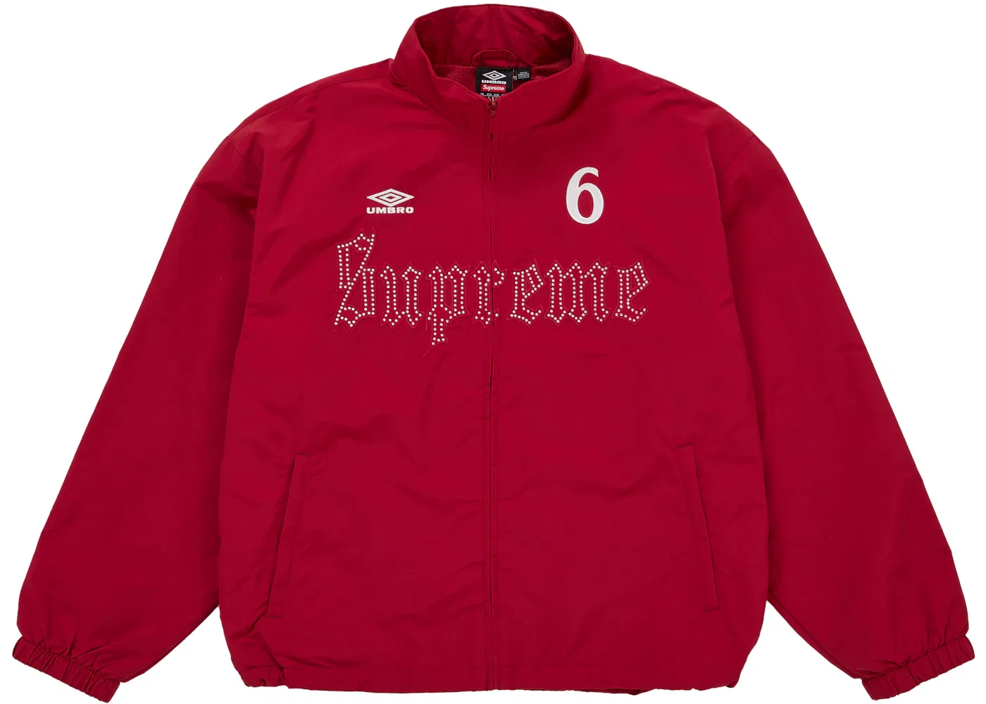 Мужская куртка из нейлона с принтом Rhinestone Supreme Umbro, Red