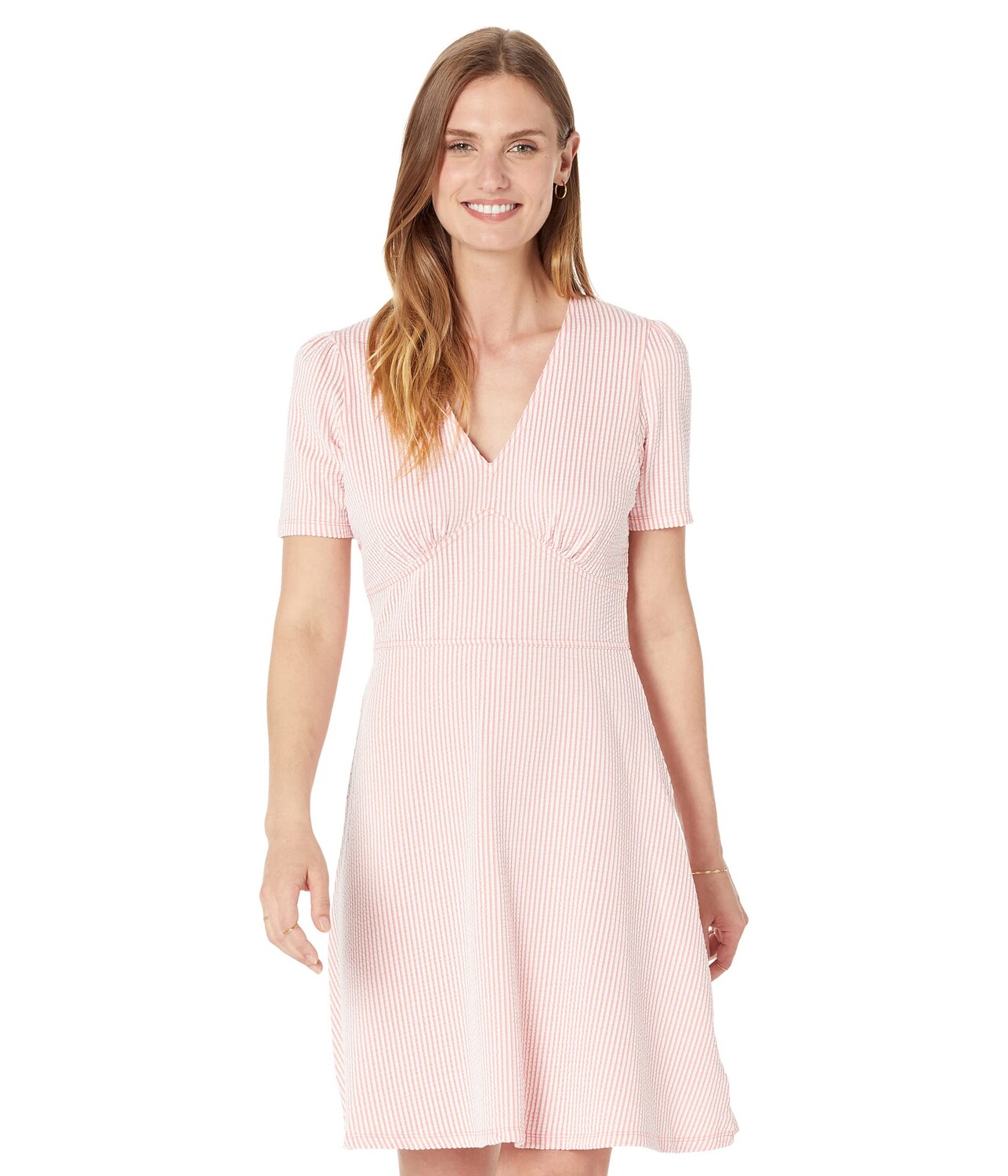 

Платье MICHAEL Michael Kors, Pinstripe Jacquard V-Neck Dress