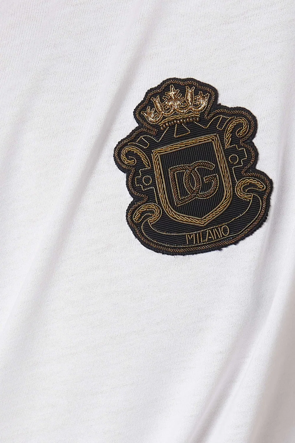 Футболка с коротким рукавом с патчем Heraldic DG Dolce & Gabbana, белый — фото 4